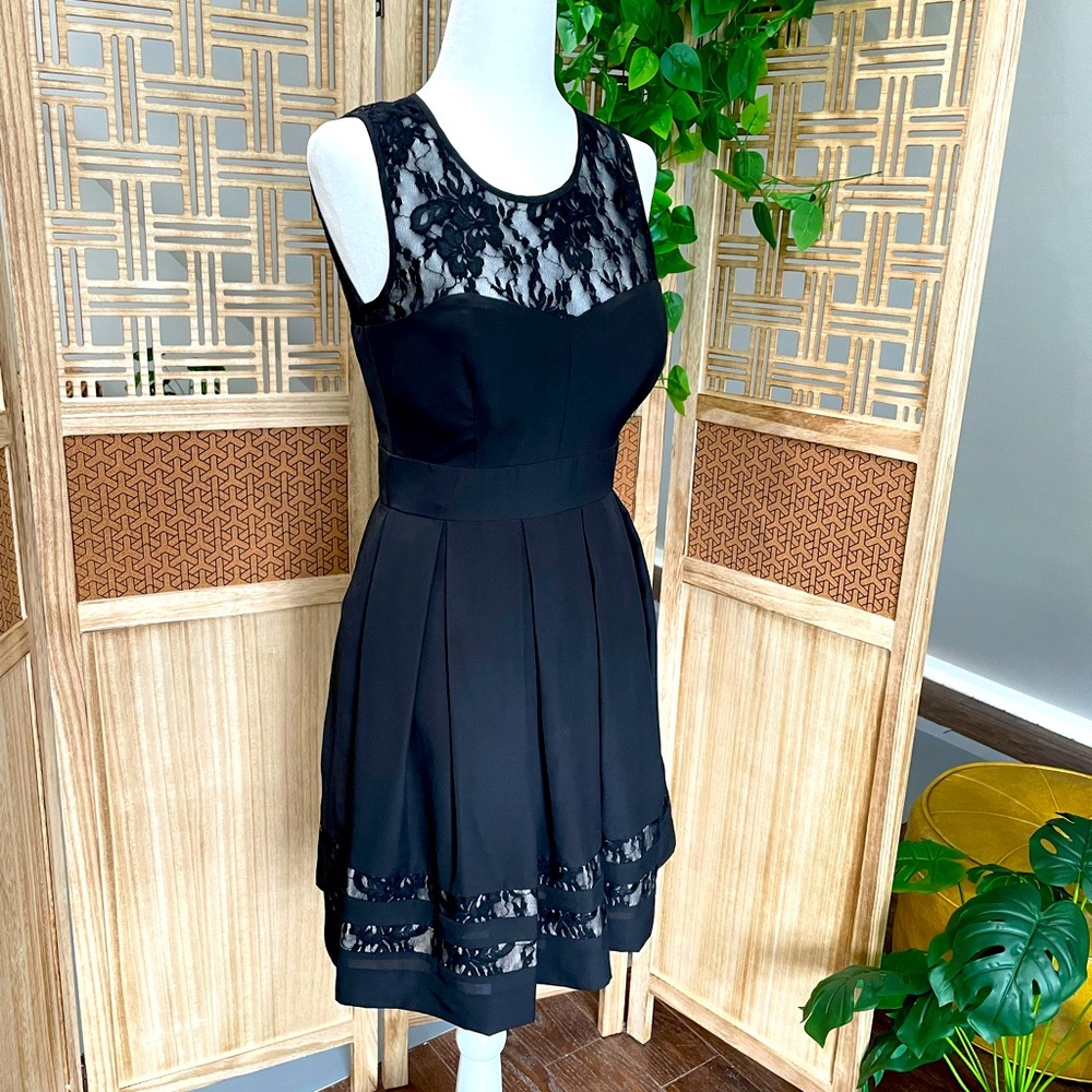 Black Lace Detail Dress by Guess